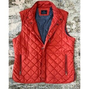 Tailorbyrd Golf Vest Men’s XXL Quilted Orange Full Zip LNC HTF Color